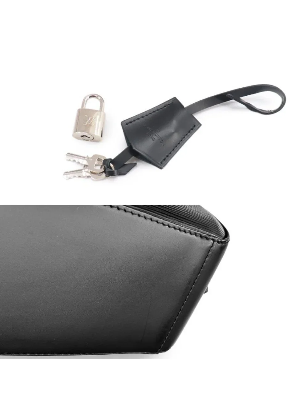 Louis Vuitton Epi Jasmine Hand Bag Leather Noir Black Silver